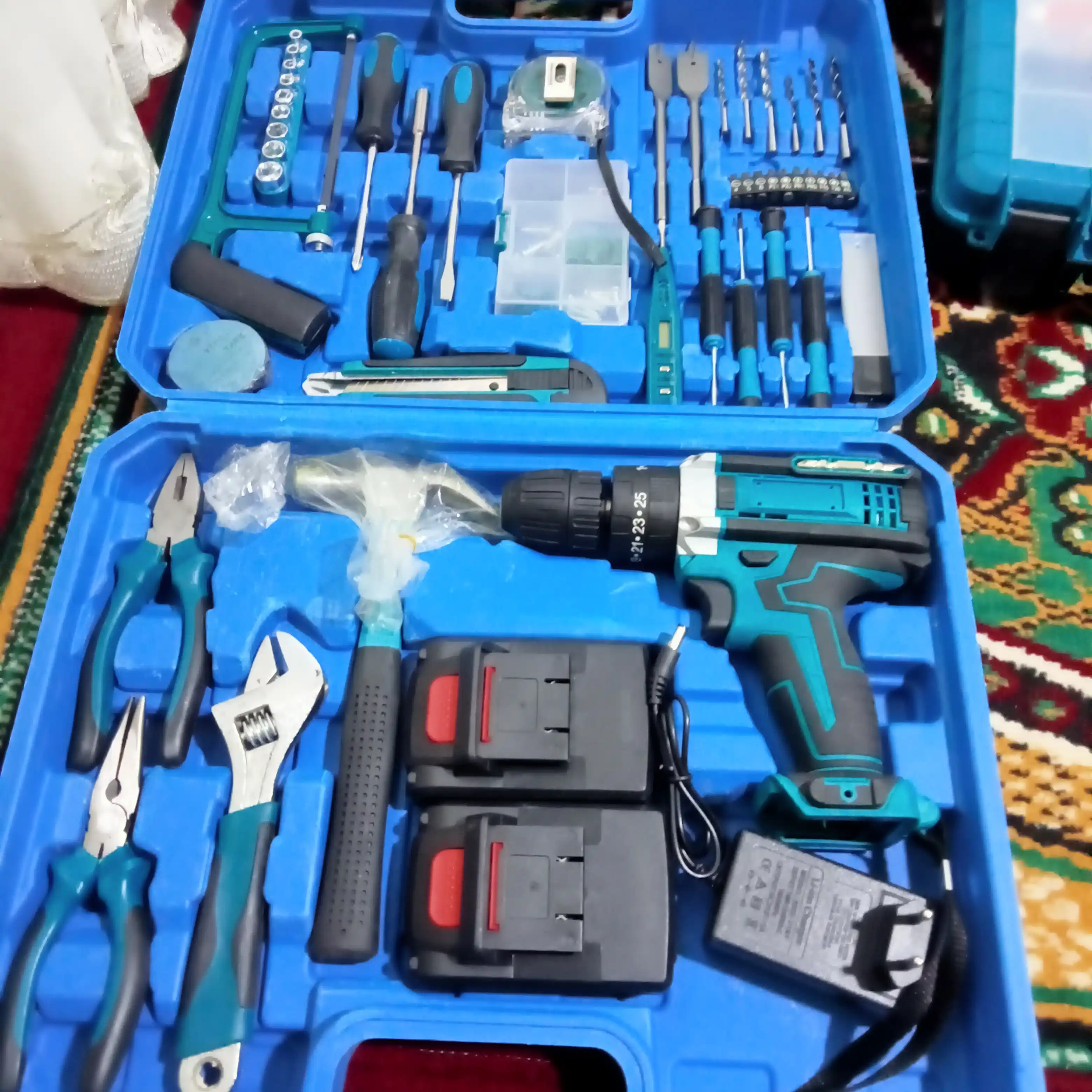48V Shurup buragich, zarbaviy buragich, akkumulyator, drel, 24, 109 ta buyumli to‘plamlar