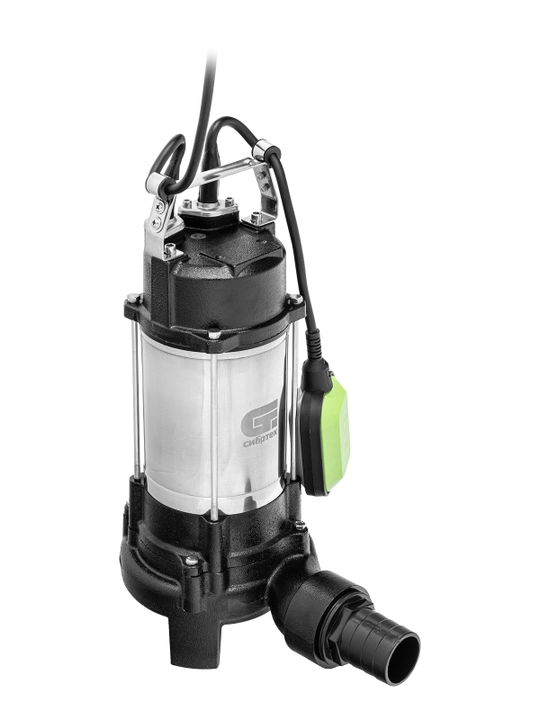 Fekal nasosi SIBRTECH, SFN1100-N, 1100 Vt, bosim 10 metr, 18000 litr/soat, pichoq, 99804