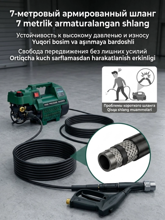 Аппарат высокого давления, автомойка, 2200W