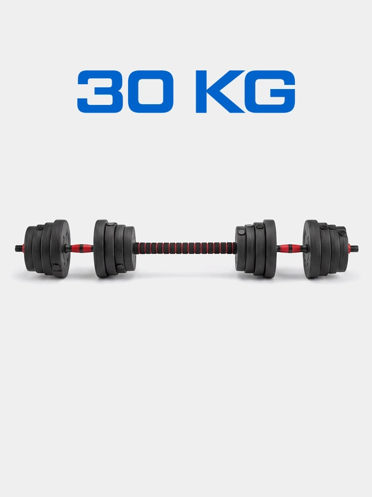 Uy uchun yig'ma sport anjomi: shtanga va gantel to'plami, 10 kg - 40 kg