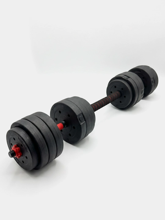 Uy uchun yig'ma sport anjomi: shtanga va gantel to'plami, 10 kg - 40 kg