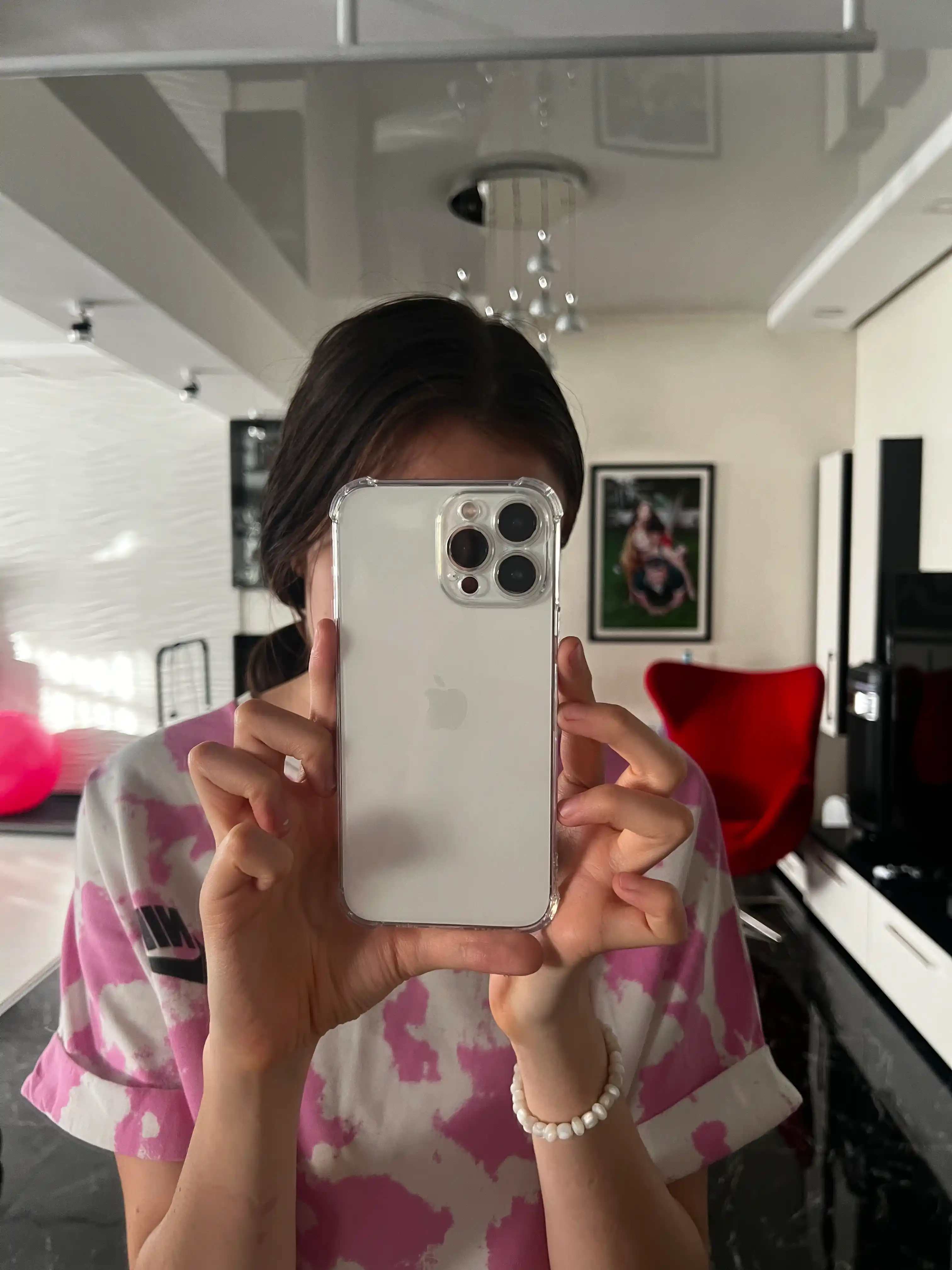 Chexol iPhone 7, 8, SE, XS, 11,12,13,14,15,16,17,Pro,Max,Plus,Mini uchun, shaffof, silikon