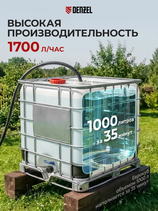 DENZEL DWS-4-100 quduq nasosi, D 4, 800 Vt, 1700 l/soat, bosimi 100 m, vintli, 97252