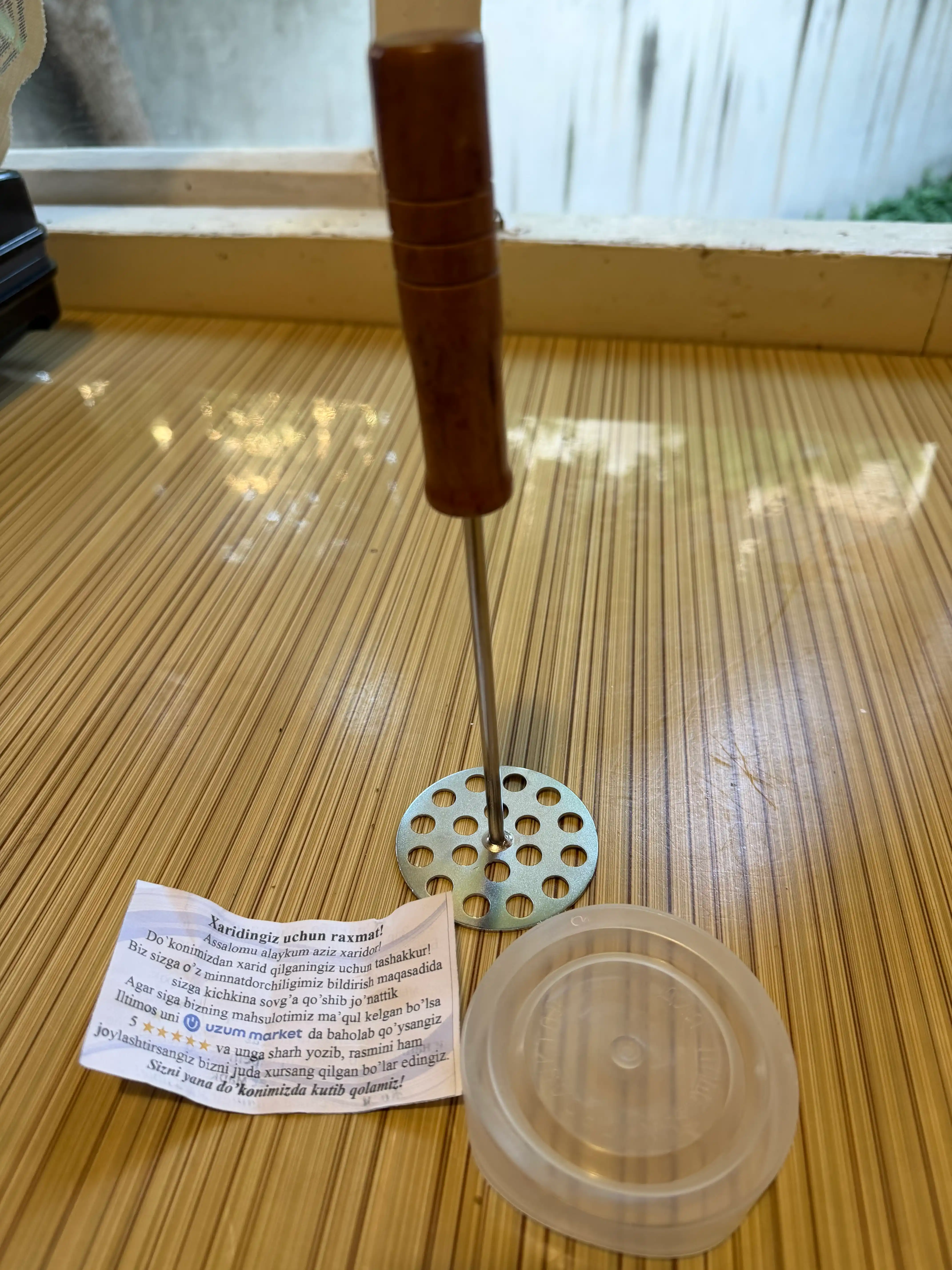 Kartoshka ezgich yog‘och dastali, maydalagich, pyure