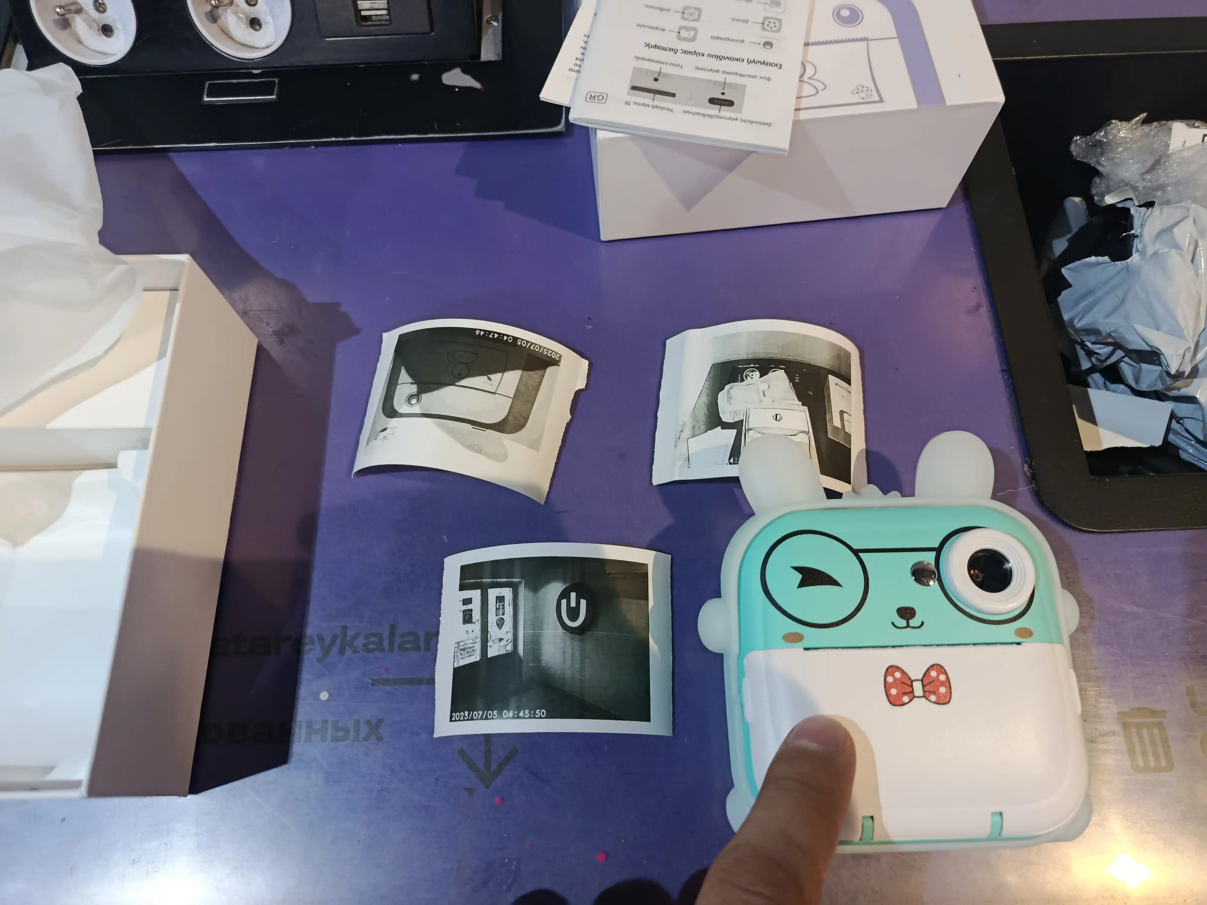 Детский фотоаппарат с моментальной печатью, 24 МП, Bluetooth, игры 