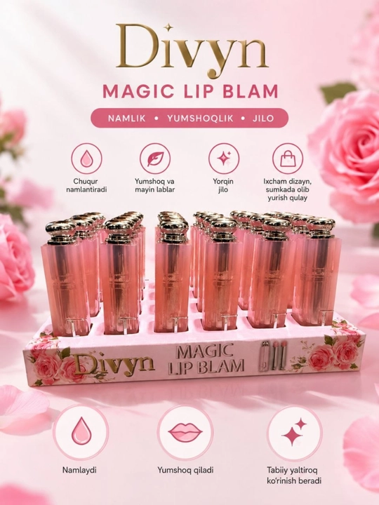 Divyn Magic Lip Balm – увлажняющий бальзам для губ с блеском - 
