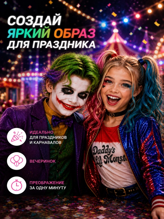 Детская краска-спрей для волос Mefapo Color Spray, временное окрашивание, 8 цветов