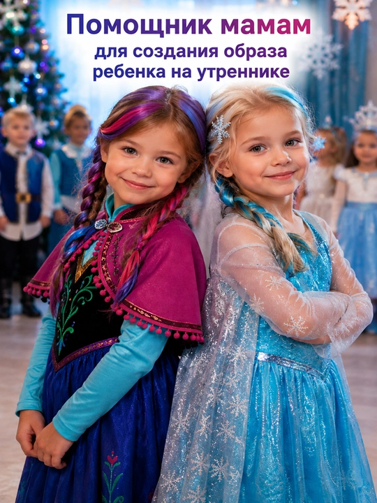 Детская краска-спрей для волос Mefapo Color Spray, временное окрашивание, 8 цветов
