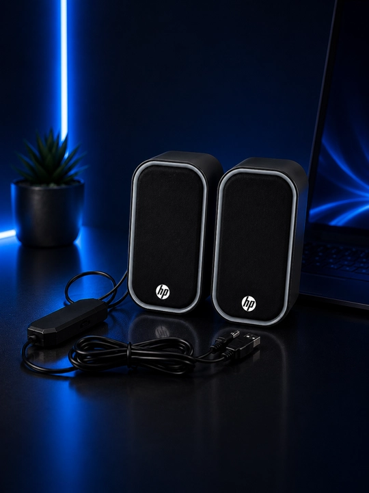 HP DHE-6004C Multimedia Karnaylari – RGB Yorug‘lik, Kompyuter va Noutbuk uchun Karnay