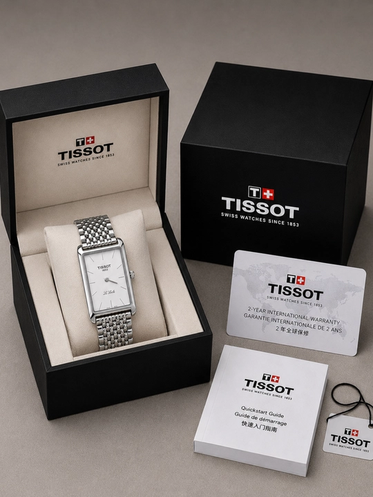Мужские классические часы в стиле Tissot, с металлическим браслетом - 