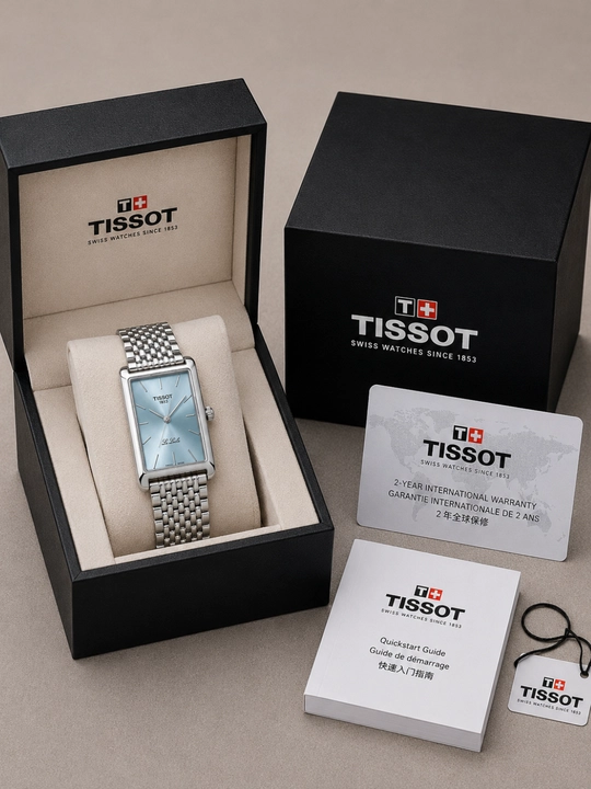 Мужские классические часы в стиле Tissot, с металлическим браслетом - 