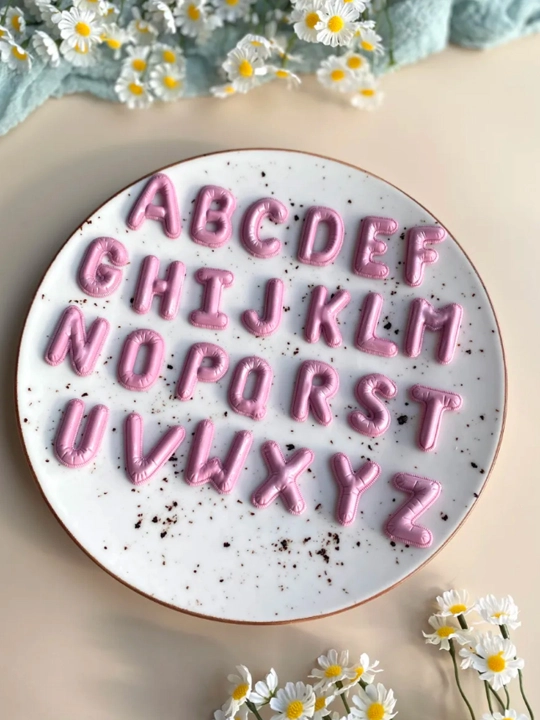 Молд для шоколада английский алфавит, 3.5 см