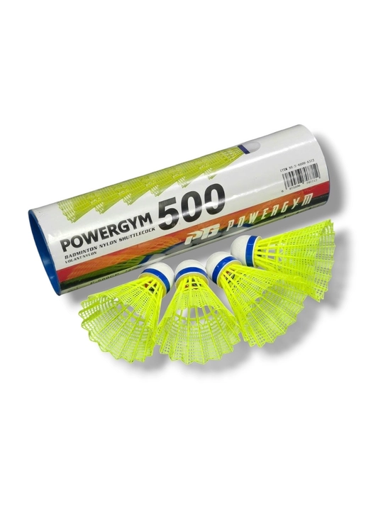 Нейлоновые воланы для бадминтона PowerGym 500, 6 шт