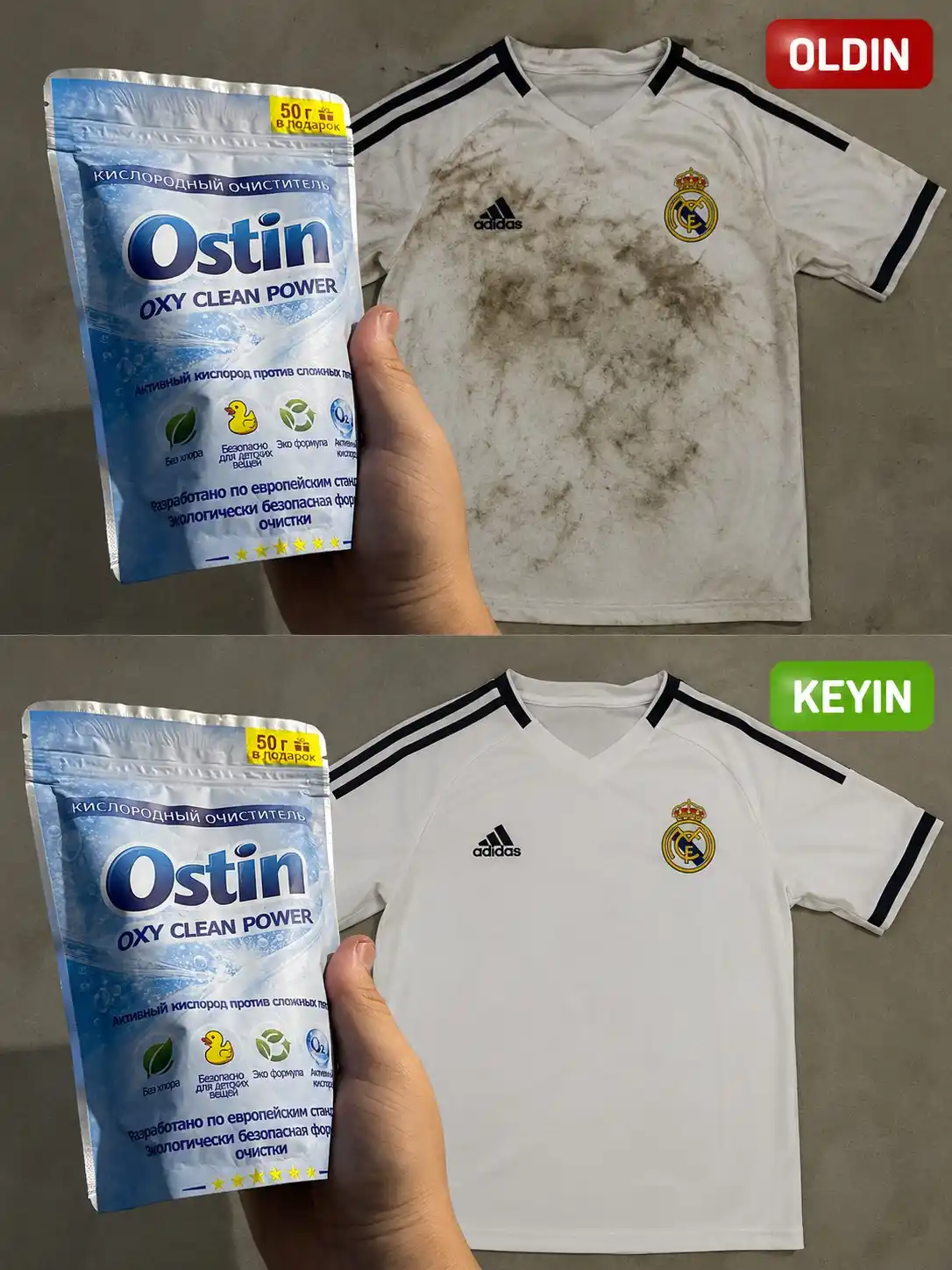 Кислородный очиститель Ostin, отбеливатель, пятновыводитель, 350 гр