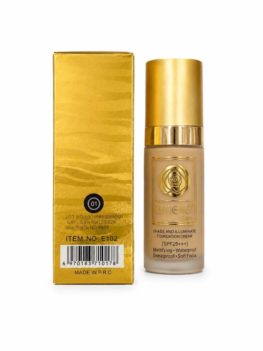 Тональный крем Emilie Face Foundation SPF 25, матирующий эффект, отбеливающий, увлажняющий - 