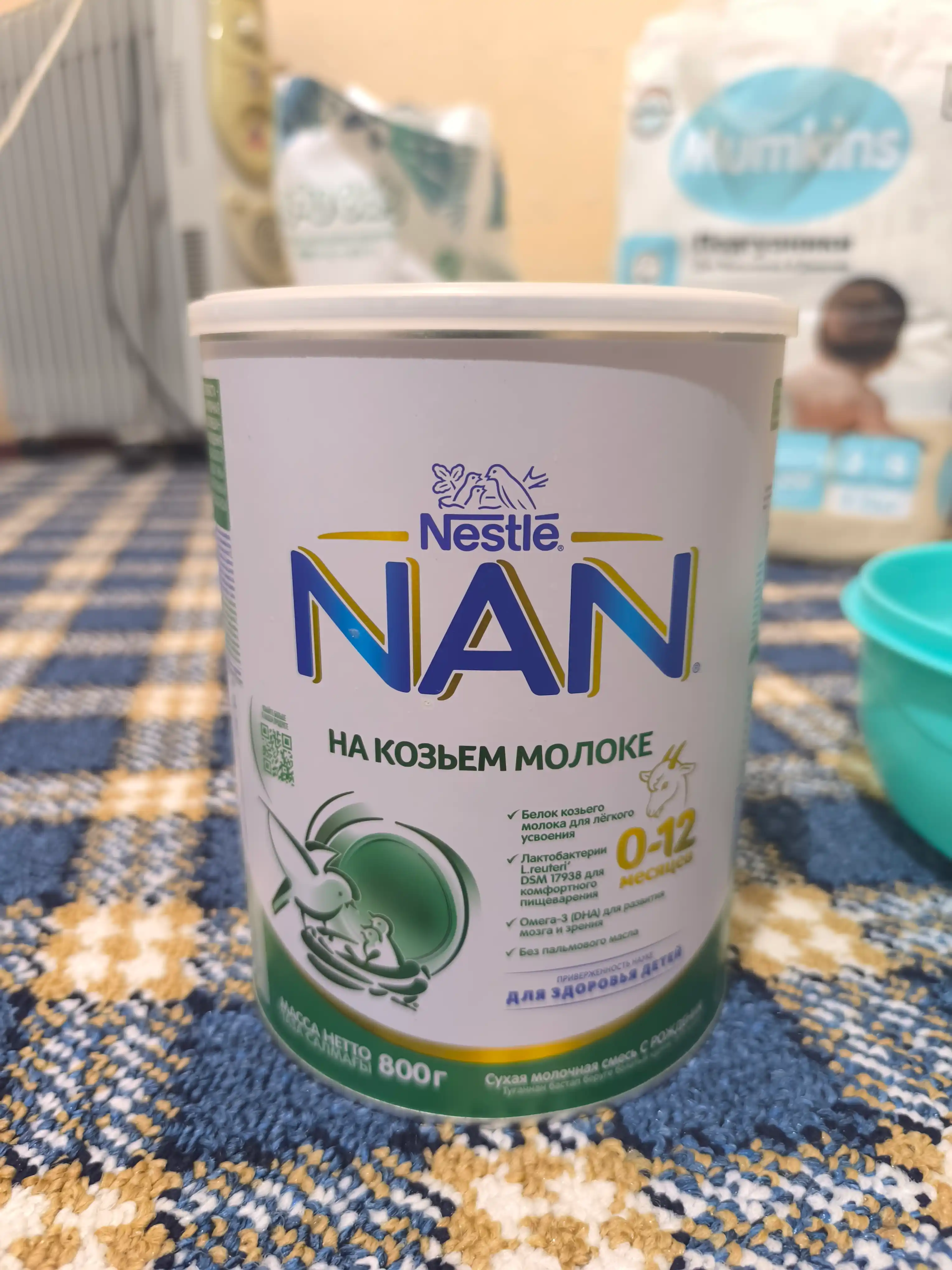 Детская смесь E106 NAN GOAT, 0-12 м, 800 г