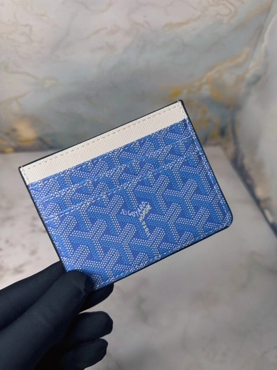 Картхолдер Goyard стиль для банковских карт — ATLANUZ-3М45Е34КАУ-СИНИЙ