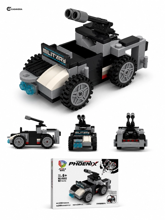 Transformer konstruktor 10in1, 8 ta harbiy texnika modeli, robot va kema, 713 detal