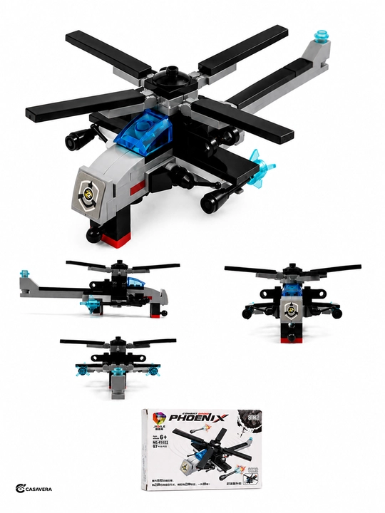 Transformer konstruktor 10in1, 8 ta harbiy texnika modeli, robot va kema, 713 detal