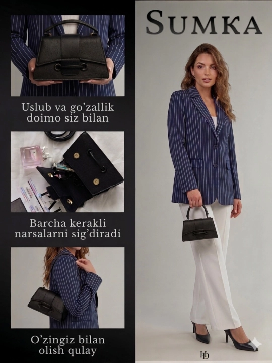 Ayollar mini-sumkasi, krossbodi, PU charmdan