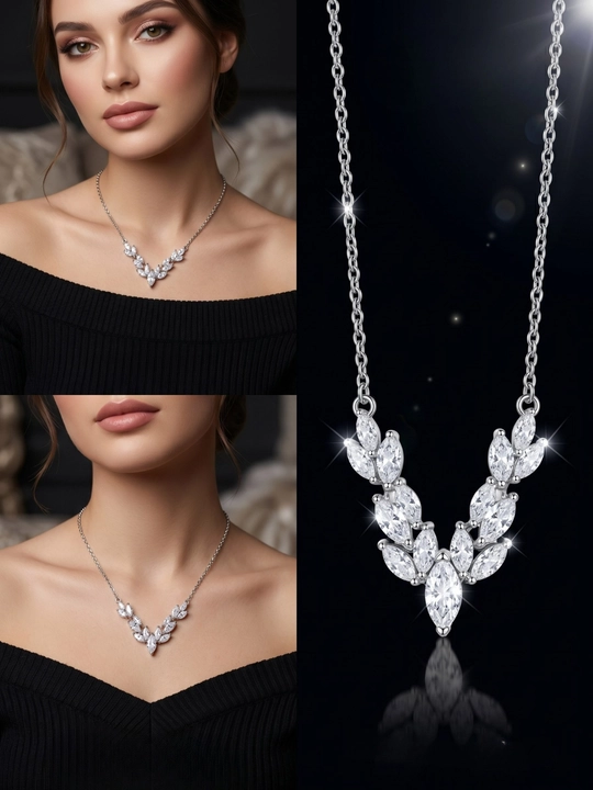 Ayollar zanjiri - oqqush shaklidagi marjon, SWAROVSKI kristallari bilan bezatilgan