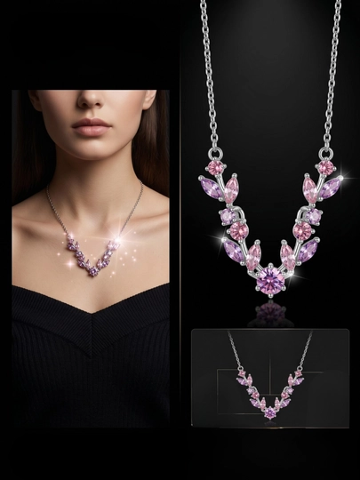Женская цепочка – кулон в форме лебедя с кристаллами SWAROVSKI — CARTEIR-OTAQIZ-ЛАЙМ