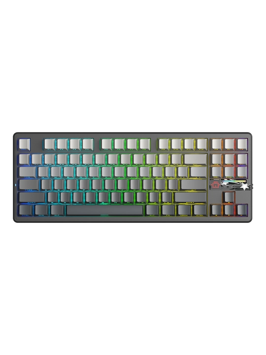 AULA F87 Pro V2 klaviatura, mexanik, simsiz, RGB, TKL, aylantirgichli