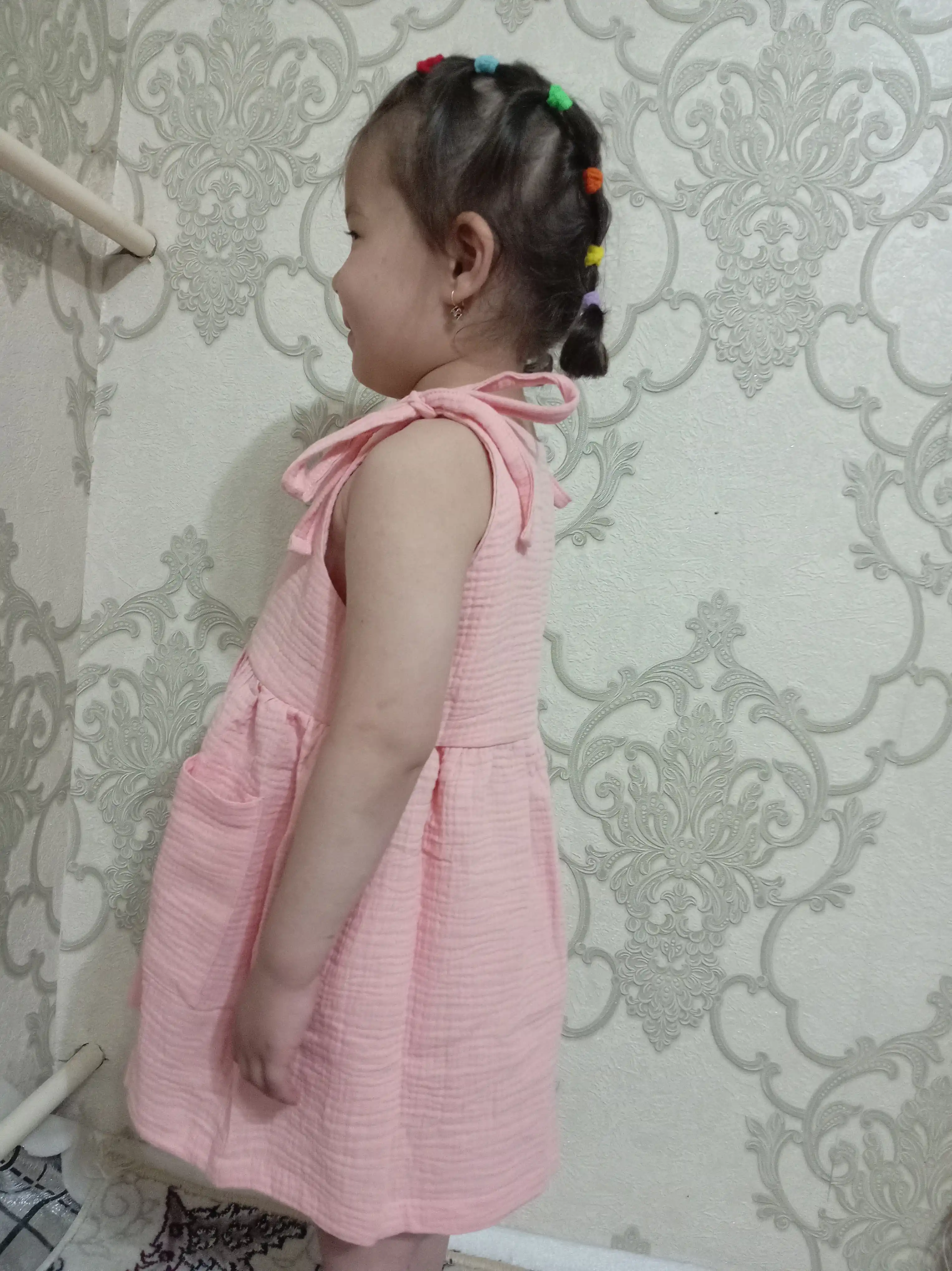 Летнее сарафан для девочек 3-7 лет, из легкой и дышащей ткани