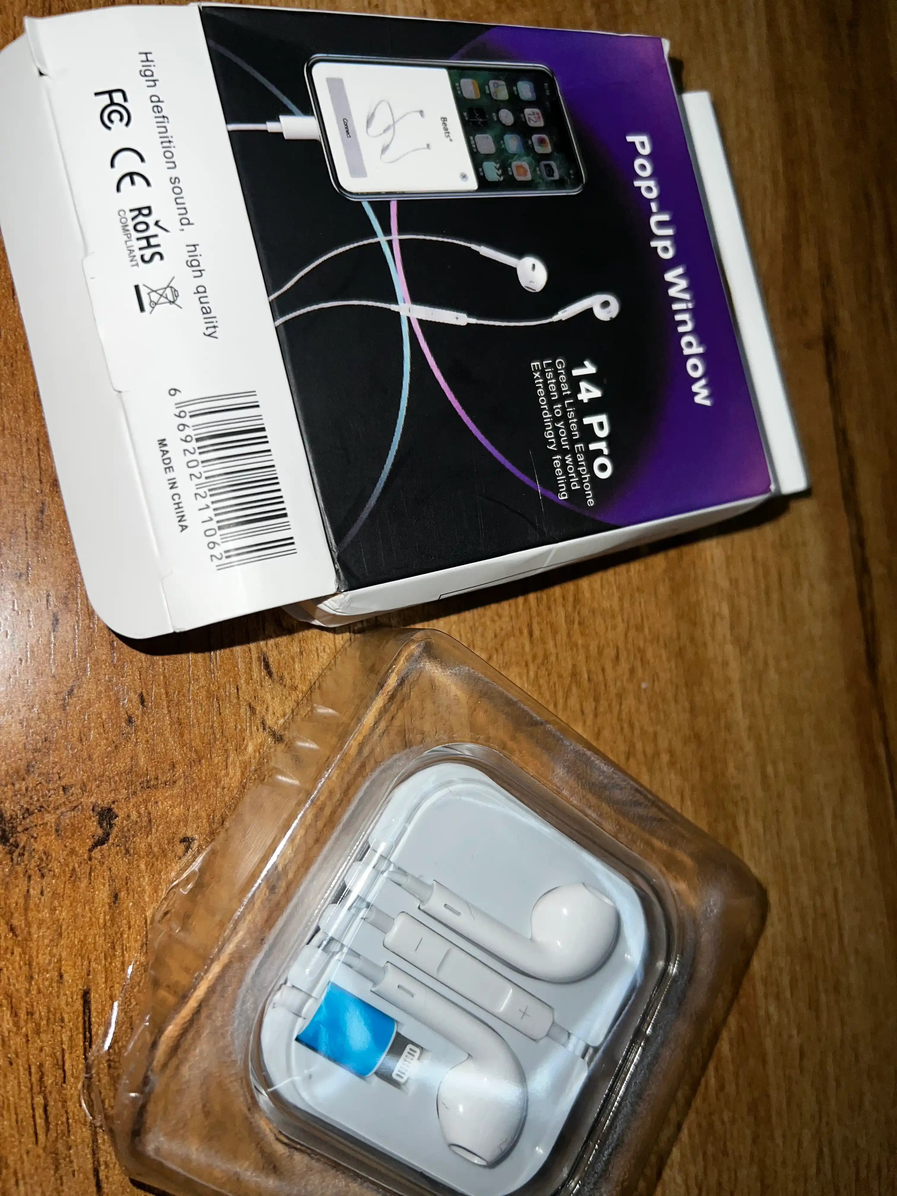 Simli quloqchinlar,  Type c kabeli va  Lightning kabeli, Bluetooth bilan