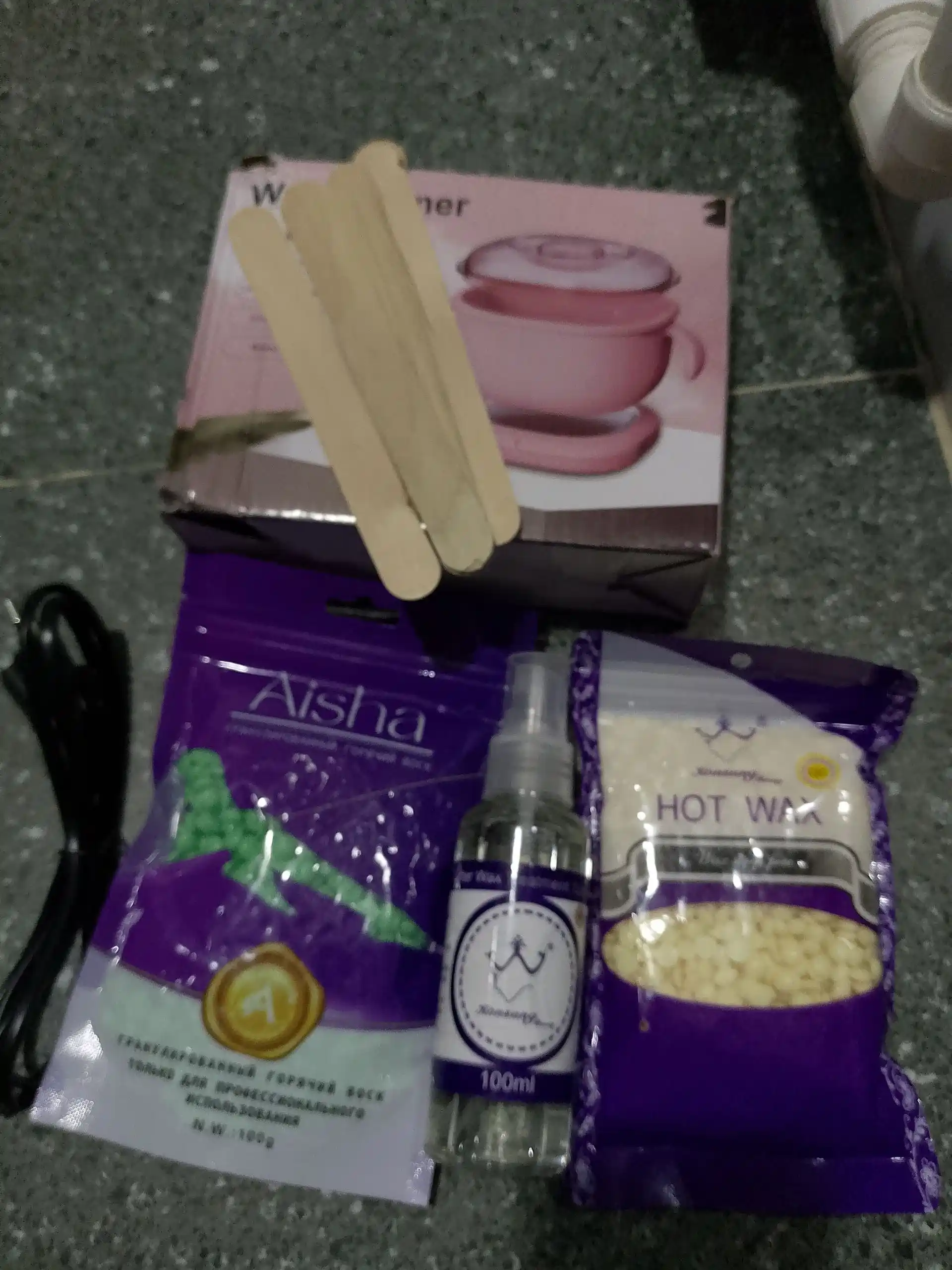 Depilatsiya qozon nabor 5 tasi 1 da, sprey, vosk, depilatsiya nabor