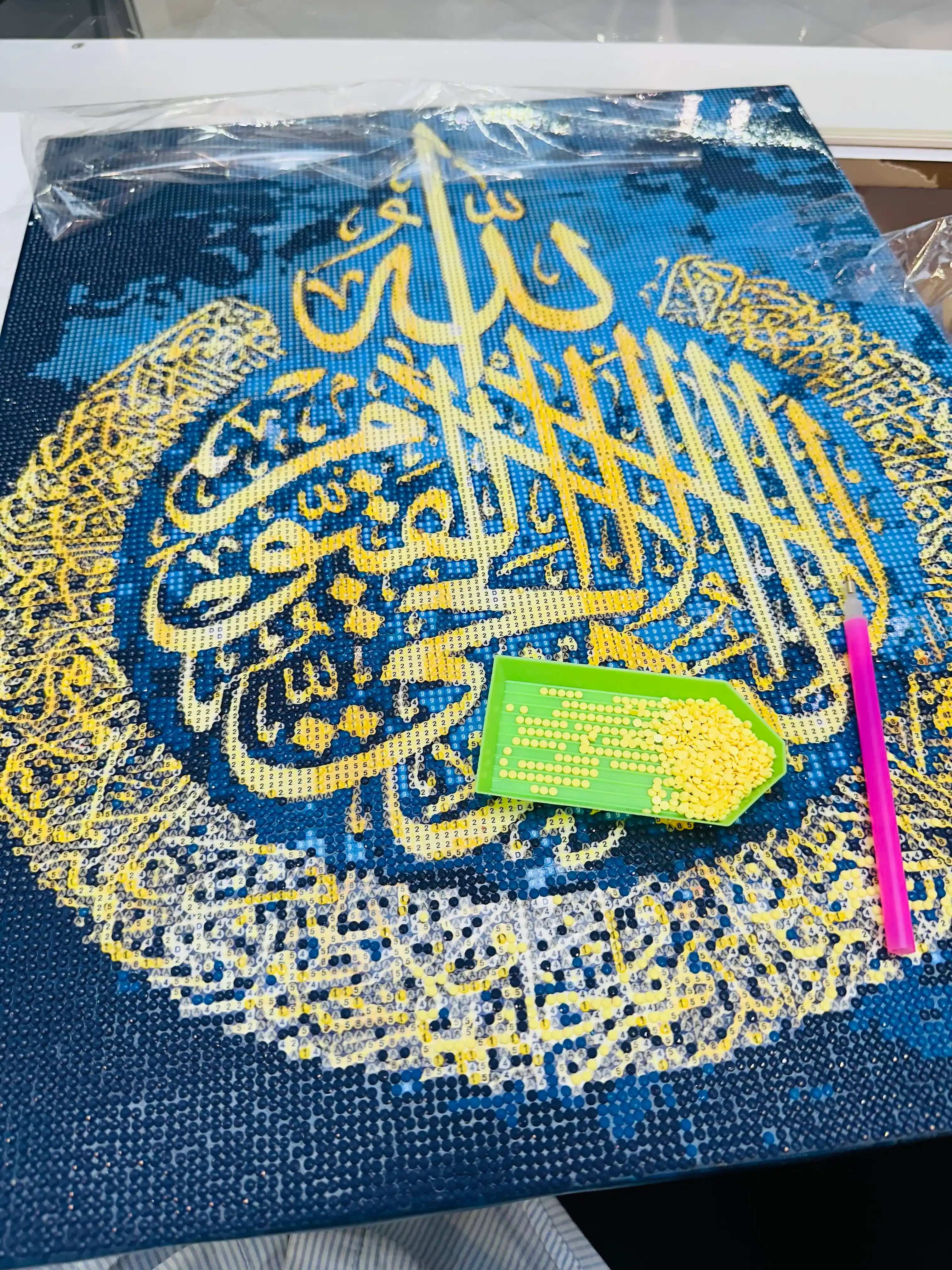 Olmosli mozaika, almazniy mazayka, olmos mazayka, fosforli (tunda yonadi) 40*50 sm "ISLOM"