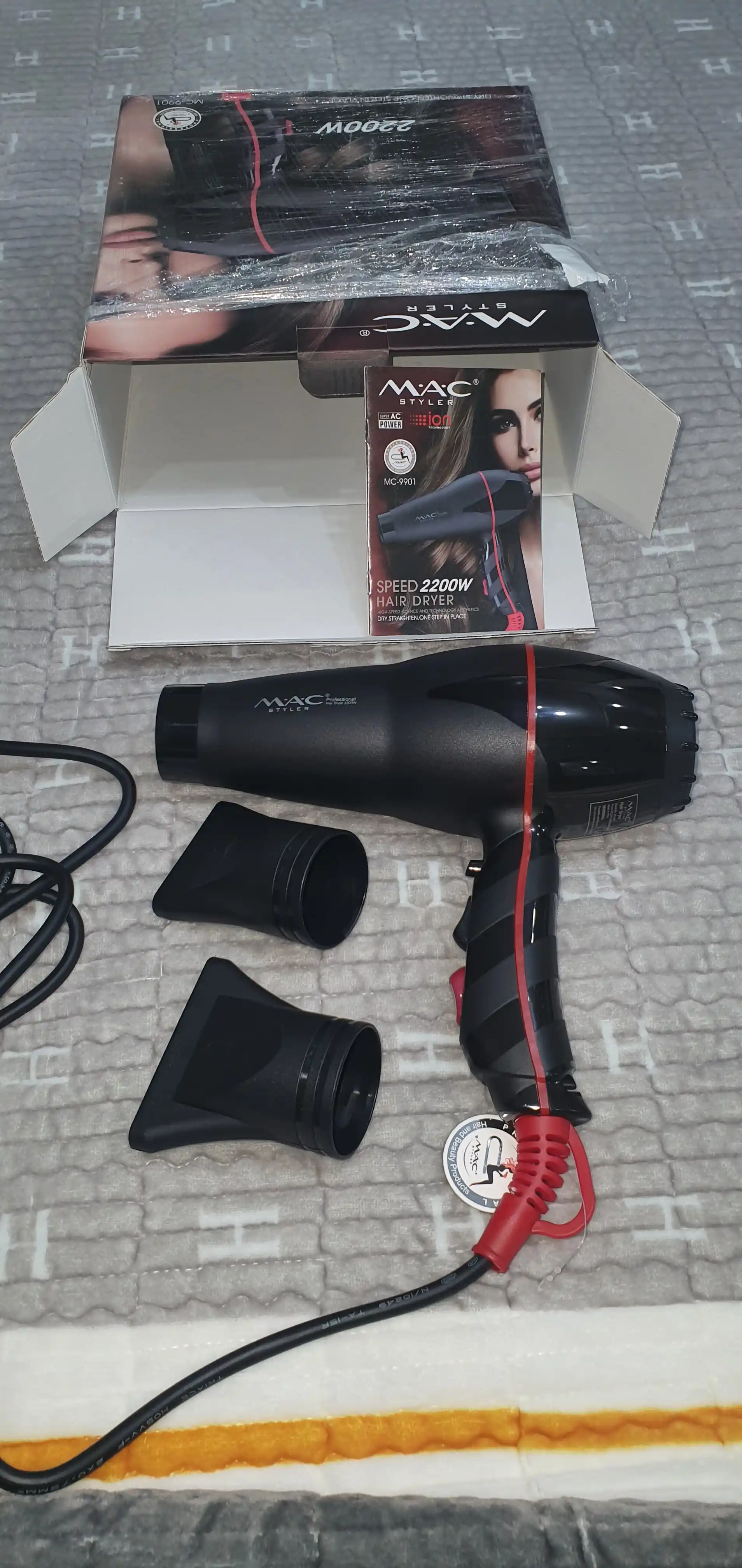 Фен MAC Styler Professional, фен для волос, профессиональный для дома и салона