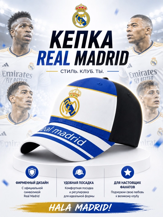 Futbol kepka, beysbolka, REAL MADRID, BARCELONA, BAVARIYA, ARSENAL, MANCHESTER UNITED - 