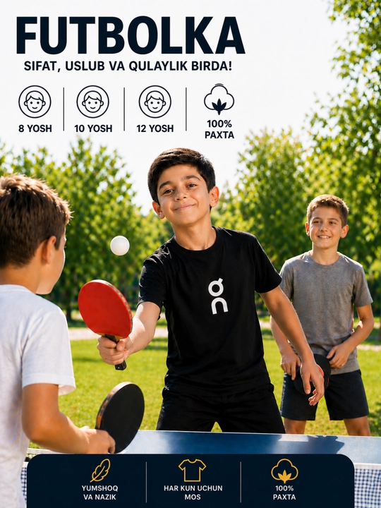 O'g'il bolalar uchun futbolkalar, bolalar futbolkalari
