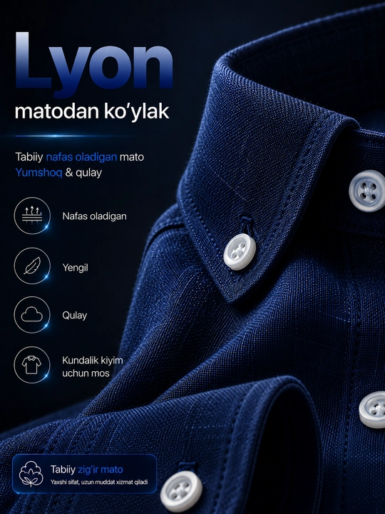Lyon ko'ylak erkaklar uchun yozgi lion rubashka, havo o'tkazadigan material, POLO brendi