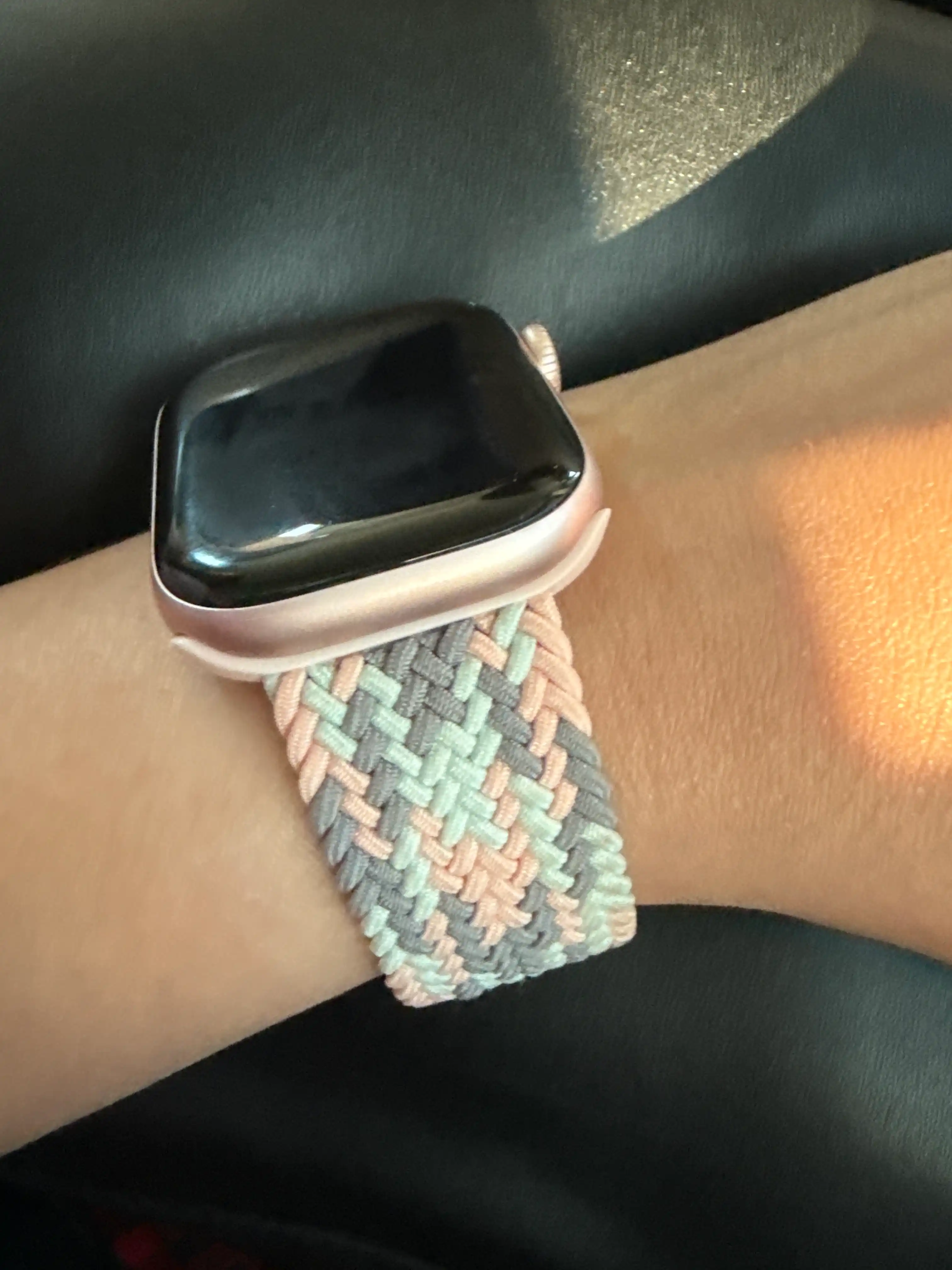 Tasma neylon Apple Watch 4,5,6,7,8,9,10,SE va Ultra uchun, o'lchami38/40/42/44/45/46/49 mm