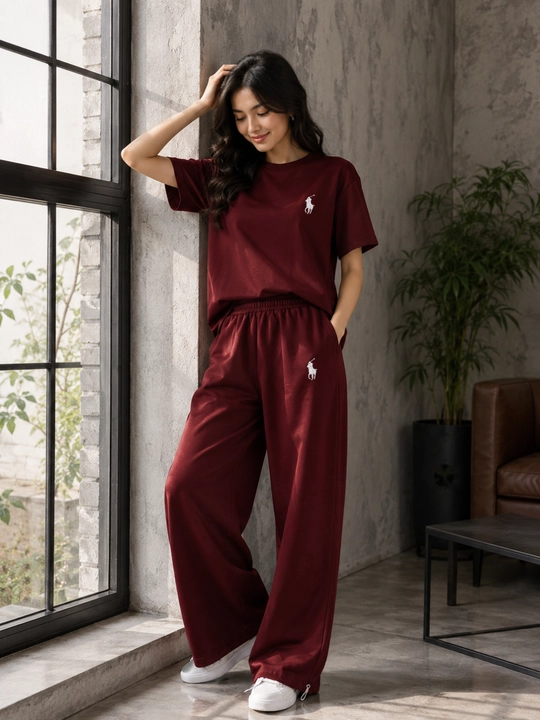 Футболка и ширoкие брюки в стиле polo — oversize - 