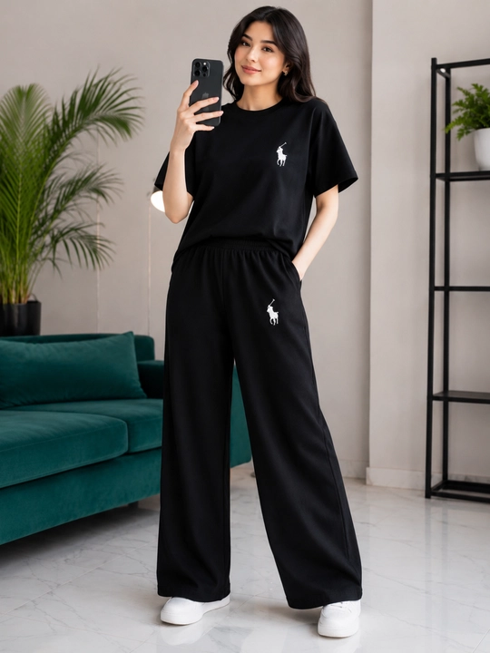 Футболка и ширoкие брюки в стиле polo — oversize - 
