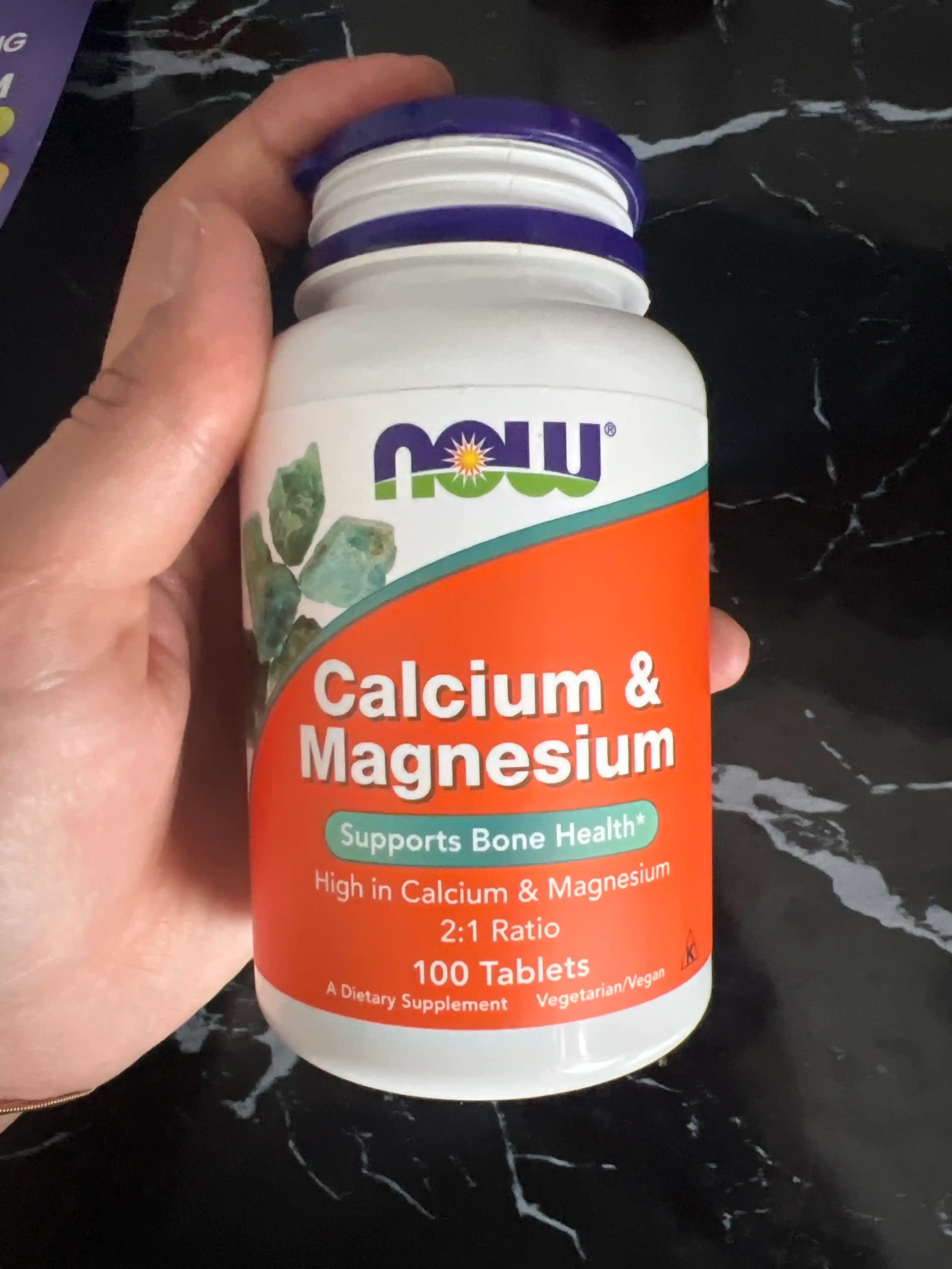 Kalsiy va Magniy NOW Foods 500/250mg, 100 tabletka, Halol