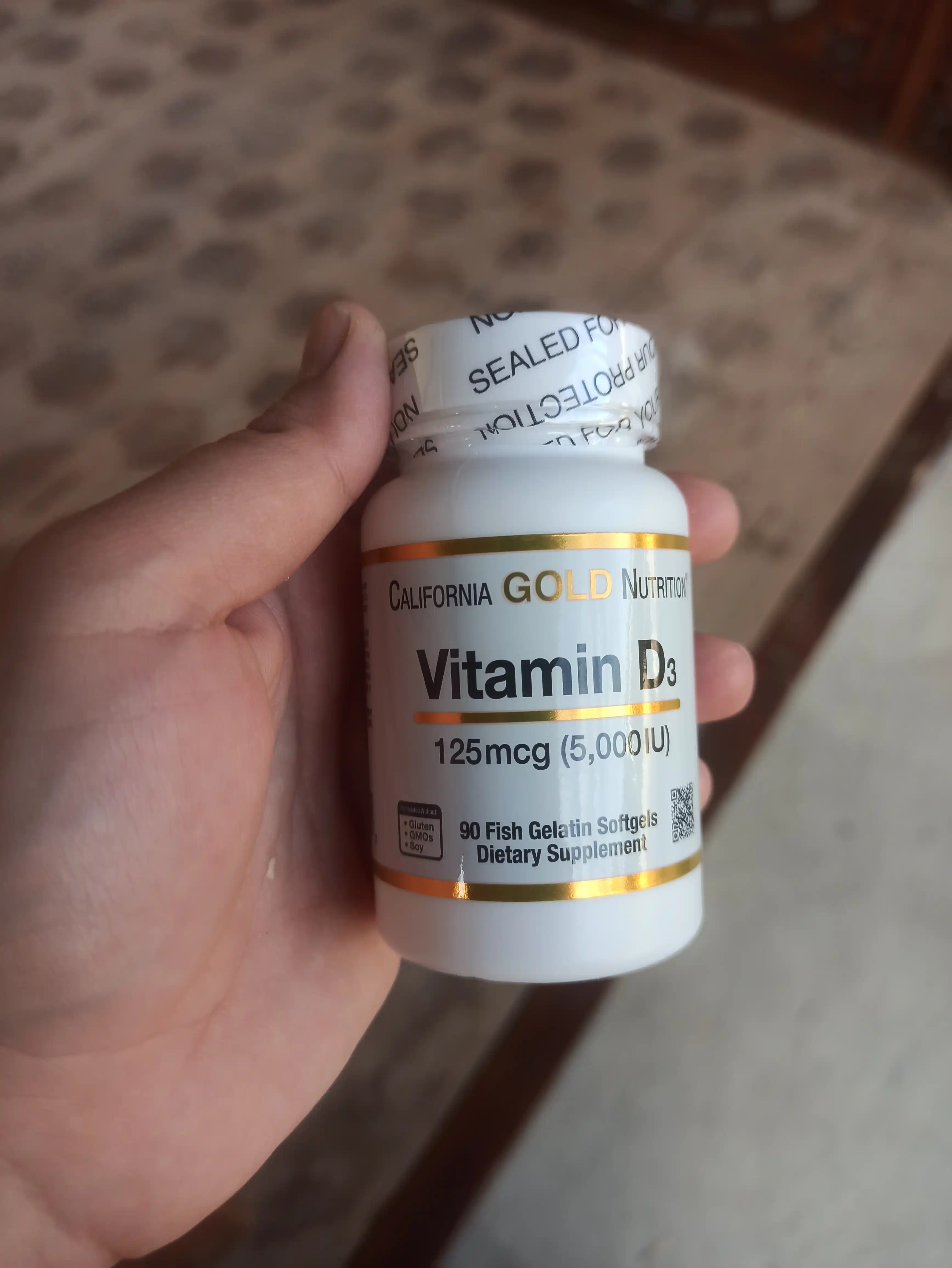 Витамин D3 Д3 California Gold Nutrition 125 мкг 5000 (IU) МЕ, 90 капсул