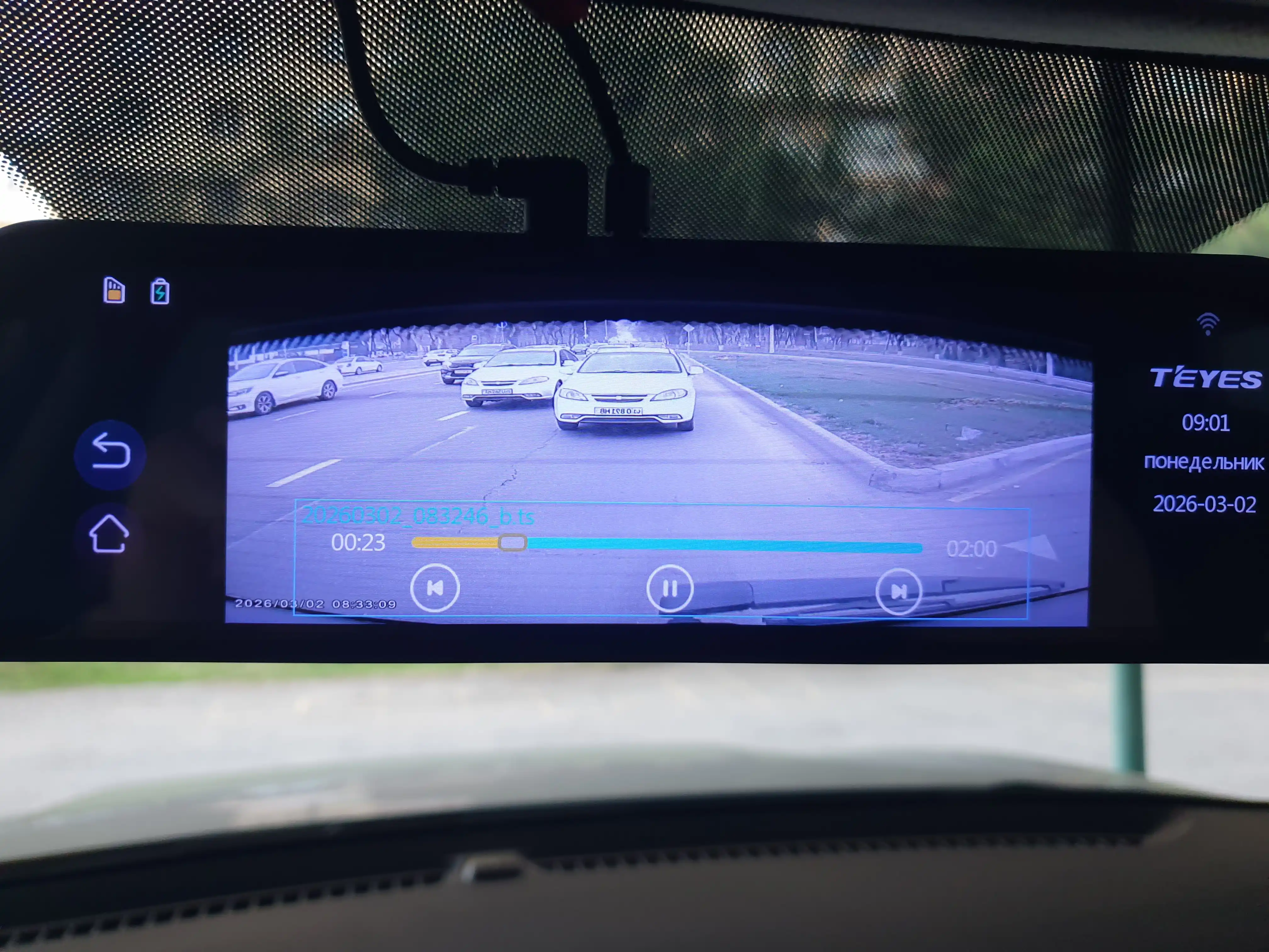 Видеорегистратор TEYES Q8 PRO, с 3 камерами, Wi-Fi наблюдение, 6 месяцев гарантии