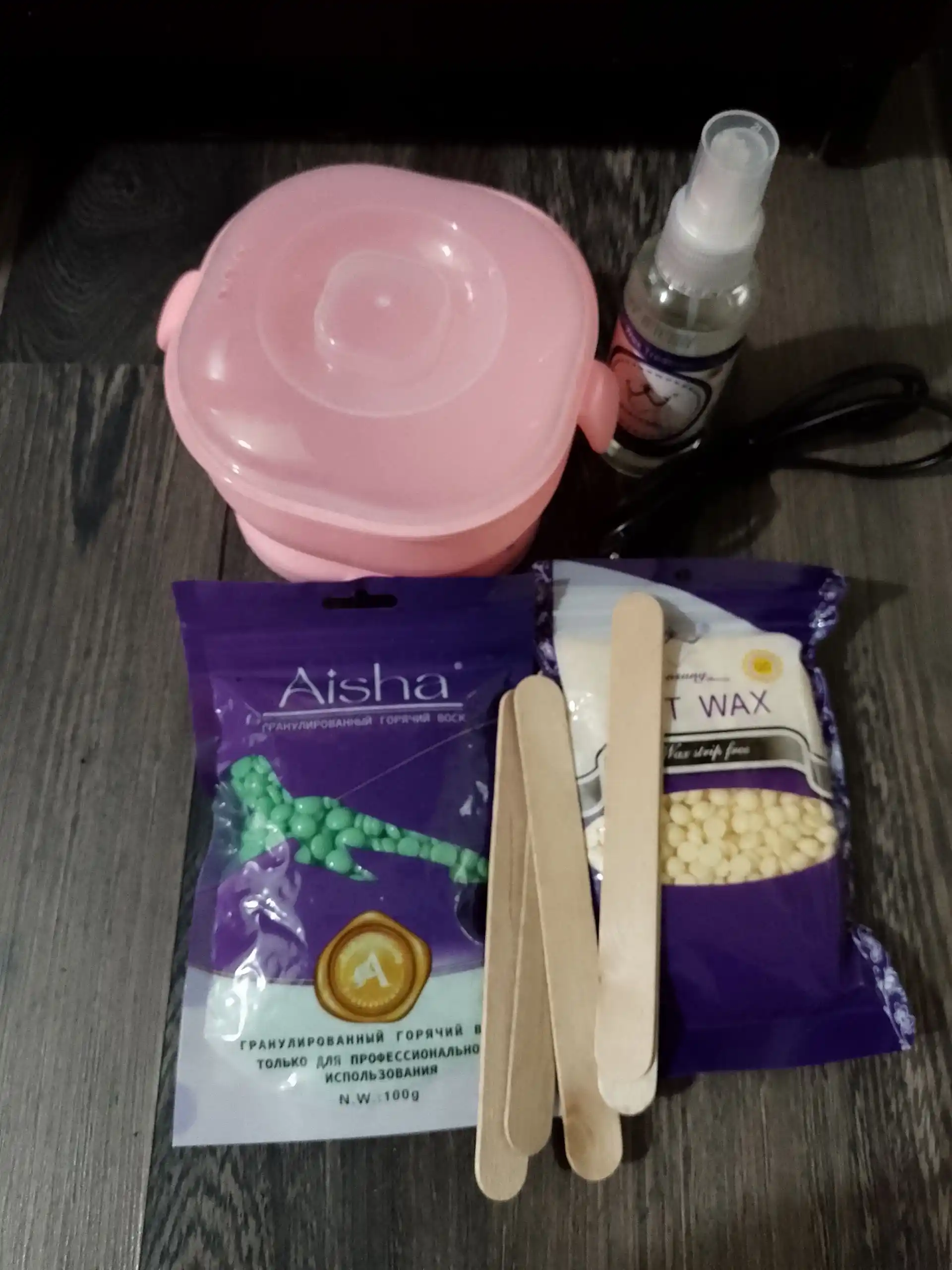 Depilatsiya qozon nabor 5 tasi 1 da, sprey, vosk, depilatsiya nabor