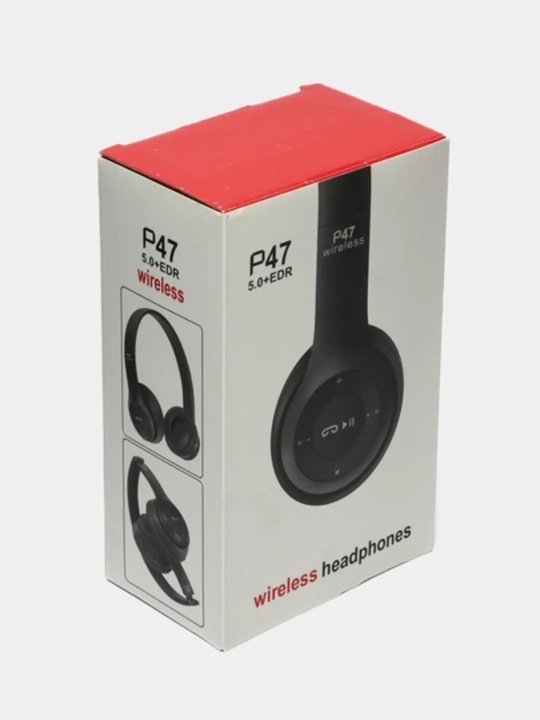 Simsiz quloqchinlar P47, Bluetooth 5.0, yig'iluvchan, mikrofon bilan, shovqinsiz - 
