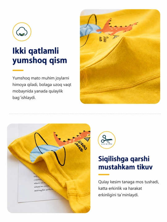 Ogil bolachalar uchun trusiklar, 4/5 dona to‘plamda