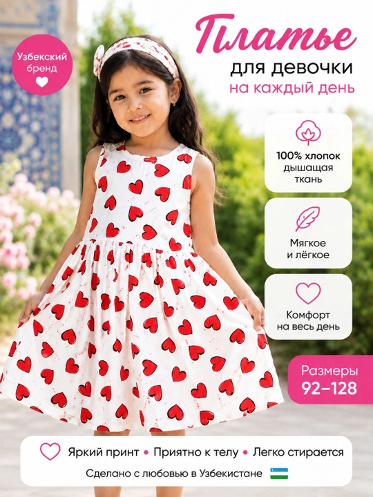 Qizlar uchun trikotaj ko‘ylak - 