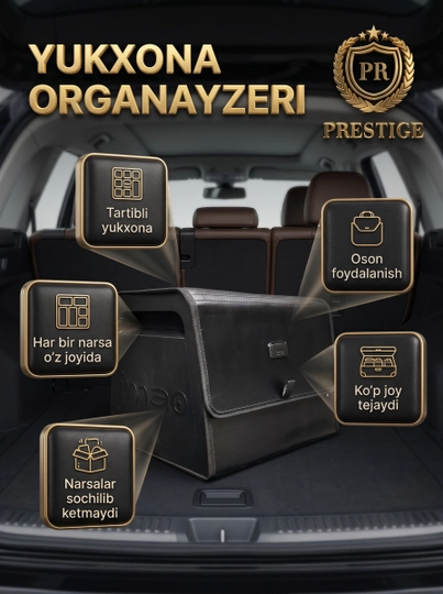 Avtomobil yukxonasiga organayzer, asboblar uchun sumka, avtomobil uchun kofr, universal