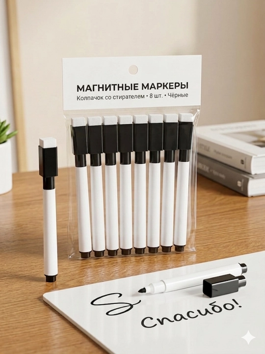 Многоразовые маркеры на магните для детей: для рисования и раскрашивания - 