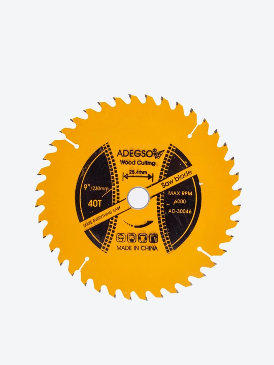 Дисковая пила ADEGSO TCT - 230 мм (9"), 40 зубьев, для древесины