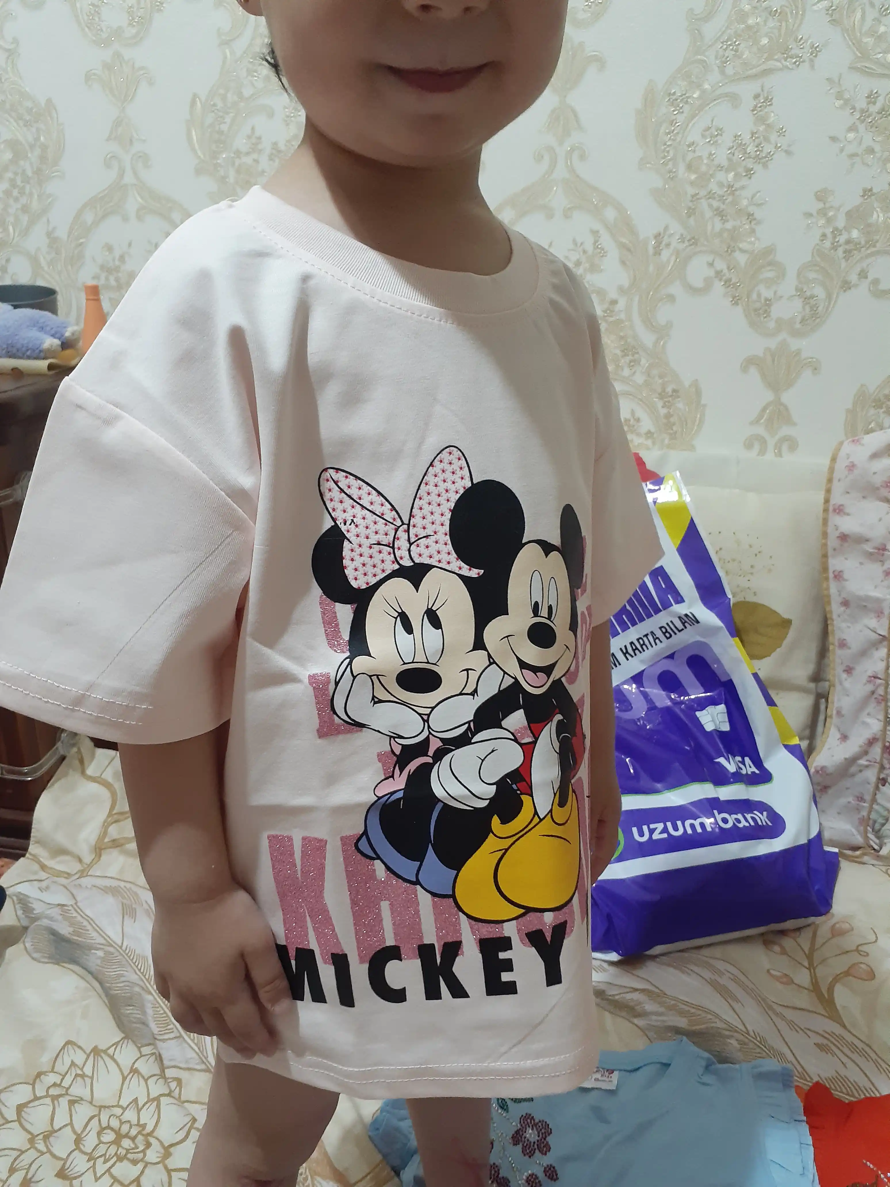Детские футболки, для девочек, с принтом Mickey Mouse