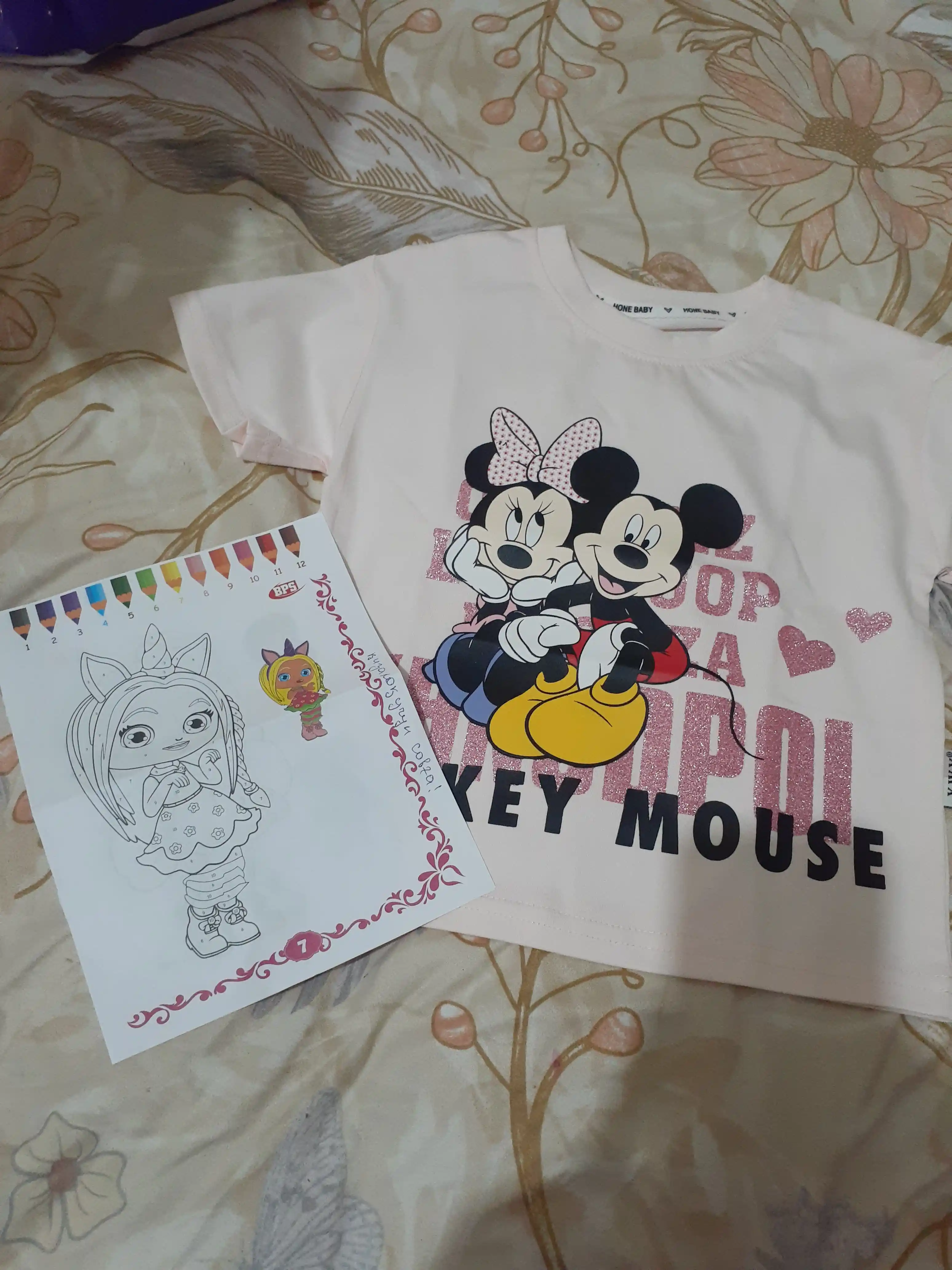 Детские футболки, для девочек, с принтом Mickey Mouse